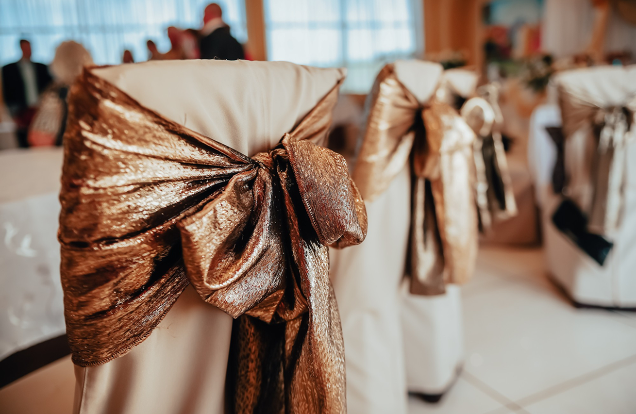 Chair covers and table covers rental