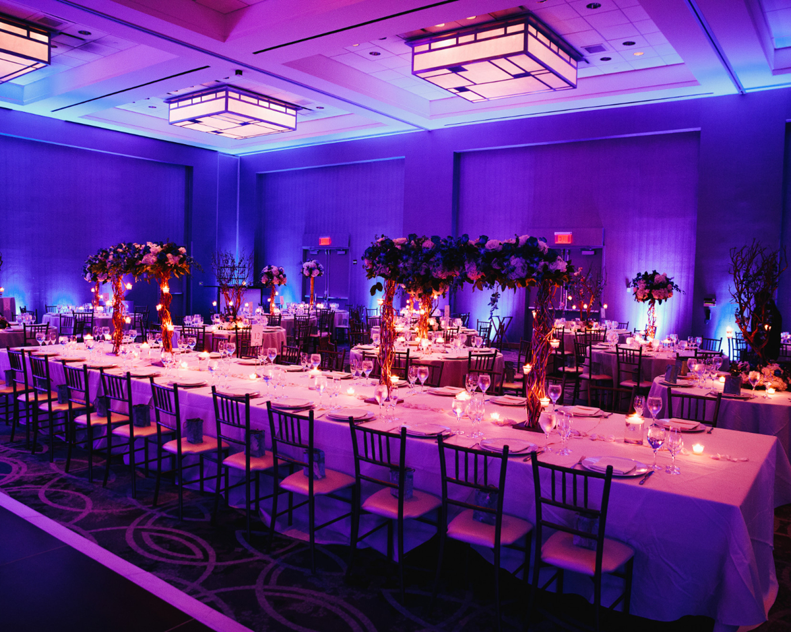 Thomson event process and completed wedding setup